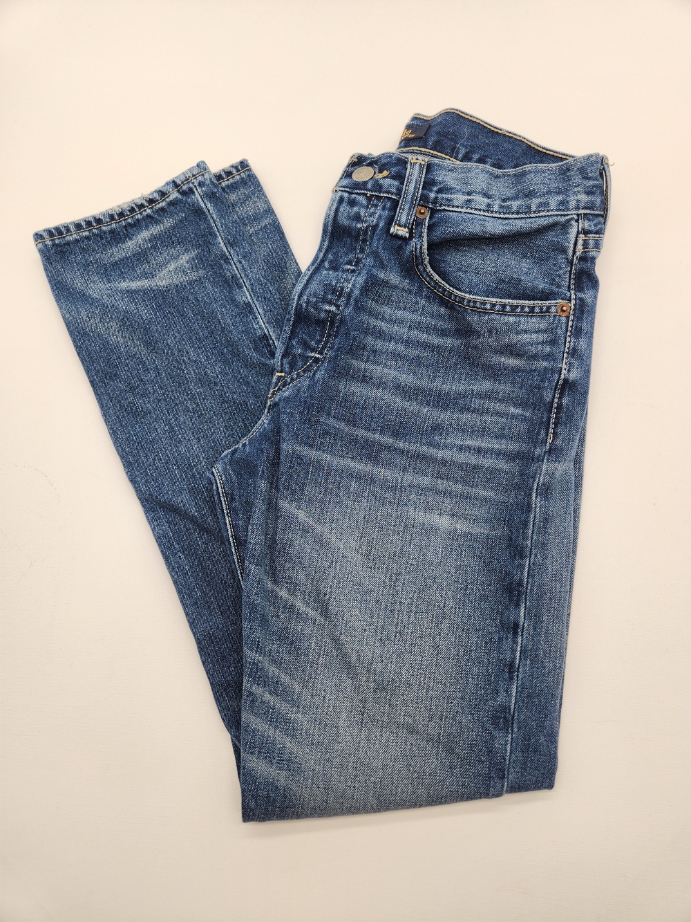 Polo Ralph Lauren Callen High Rise Slim Jeans Women's Size 27 Blue Button Fly